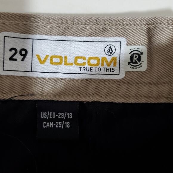 Volcom | Tan Khaki Chino Shorts 9" Inseam - Picture 7 of 8